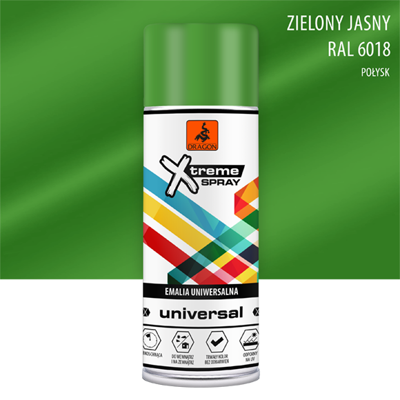 zielony jasny RAL6018 połysk