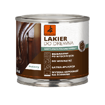Lac Acrilic-Poliuretanic Pentru Lemn incolor mat 200ml Dragon