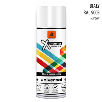Spray Universal Email biały RAL 9003 połysk 400ml Dragon