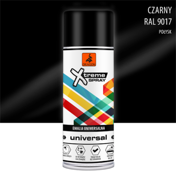 Spray Universal Email czarny RAL 9017 400ml Dragon