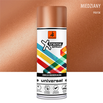Spray Universal Email Miedziany  metalik 400ml Dragon