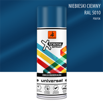 Emalia uniwersalna Dragon niebieski ciemny RAL 5010