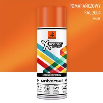Spray Universal Email pomarańczowy RAL 2004 400ml Dragon