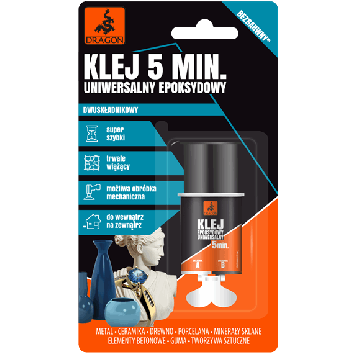 Klej epoksydowy uniwersalny 5 min. 2x3ml Dragon
