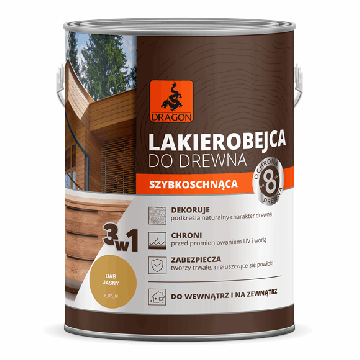 Lac Colorare Lemn Cu Uscare Rapidă Culoare stejar deschis 2,5L Dragon