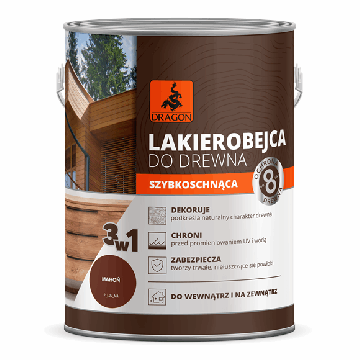 Lac Colorare Lemn Cu Uscare Rapidă Culoare mahon 2,5L Dragon