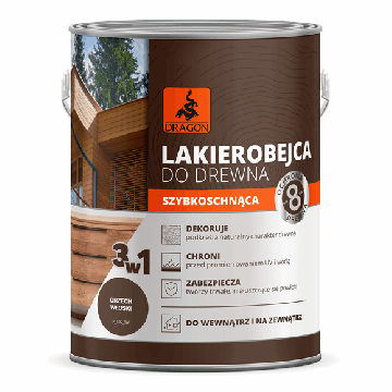 Lac Colorare Lemn Cu Uscare Rapidă Culoare castaniu Italian 2,5L Dragon